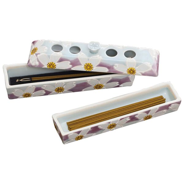 「有田焼　寝かせて使う２段式線香皿（仏壇・仏具）」｜詳細画像