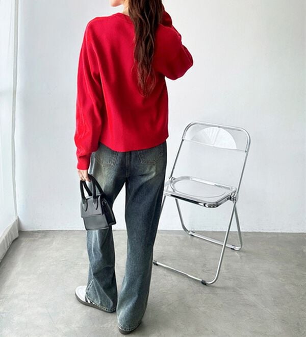 GeeRA（ジーラ）の「ロングシーズン使える！ゴールド調ボタンニットカーデ（ニットカーディガン）」｜詳細画像