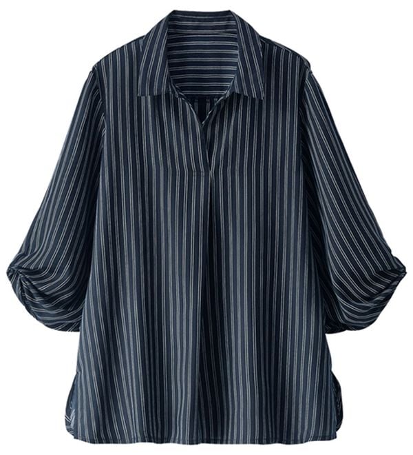 BELLUNA（ベルーナ）の「【快適Ｌａｂ．】イージーケア！袖タックスキッパーブラウス（ブラウス）」｜詳細画像