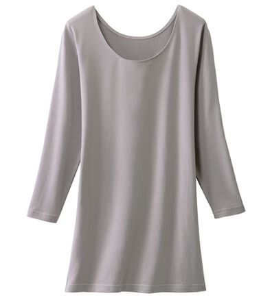 LAVIENNE（ラヴィエンヌ）の「【とろけるような肌ざわり】テンセル（ＴＭ）繊維コットン混７分袖インナー（肌着・インナーウェア）」
