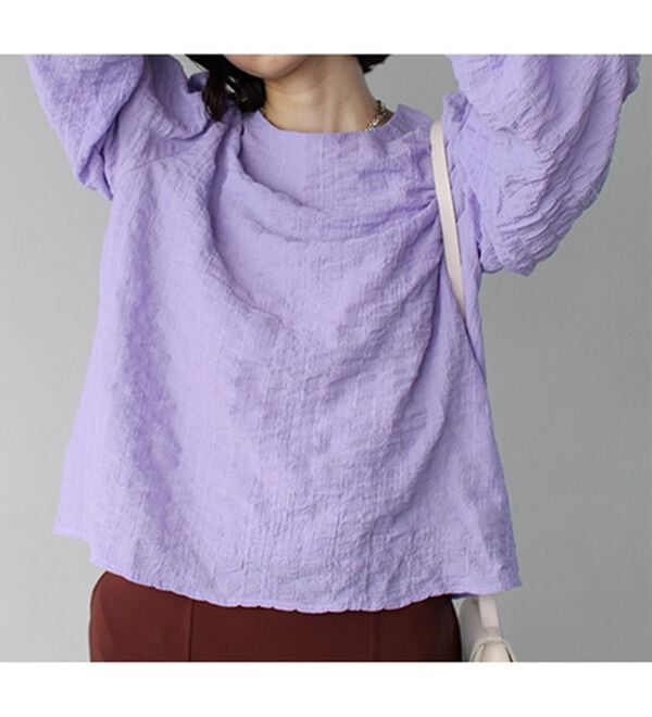 GeeRA（ジーラ）の「ワッシャー素材バルーン袖ブラウス（ブラウス）」｜詳細画像