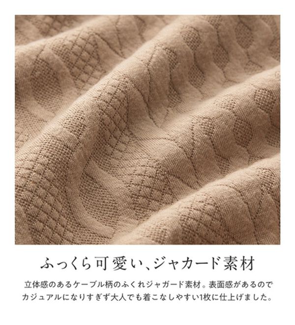 Viola e Viola（ヴィオラ エ ヴィオラ）の「ゆったりパフ袖ふくれジャカードパーカー（パーカー）」｜詳細画像