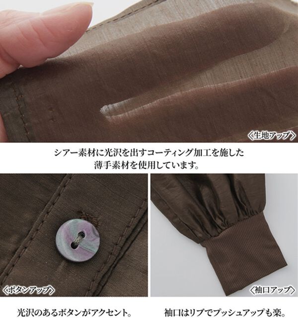 RANAN（ラナン）の「ディープVネックシアーシャツ（シャツ）」｜詳細画像