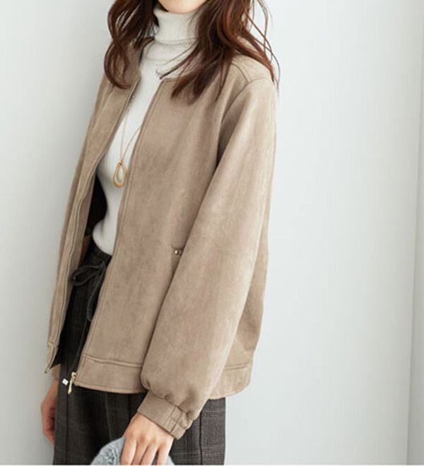BELLUNA（ベルーナ）の「スエード調素材ノーカラージャケット（ノーカラージャケット）」｜詳細画像