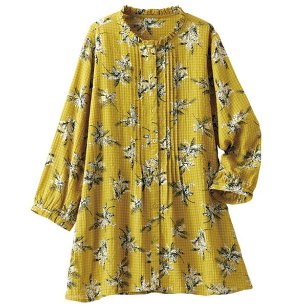 BELLUNA（ベルーナ）の「ナチュラル柄プリントブラウス（ブラウス）」｜詳細画像