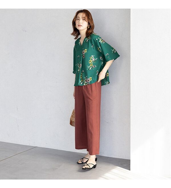 GeeRA（ジーラ）の「花柄フレアースリーブブラウス（ブラウス）」｜詳細画像