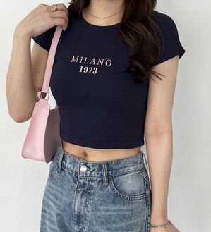 GeeRA（ジーラ）の「刺しゅうロゴコンパクトＴシャツ（カットソー）」｜詳細画像