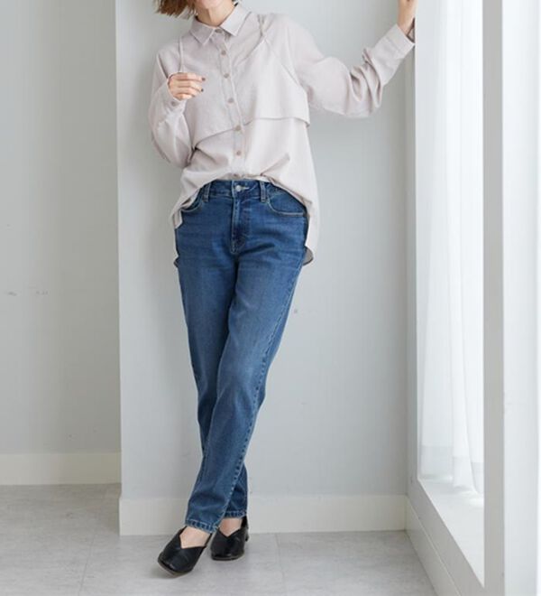 BELLUNA（ベルーナ）の「やわらかストレッチデニム素材スリムパンツ（フルレングスパンツ）」｜詳細画像