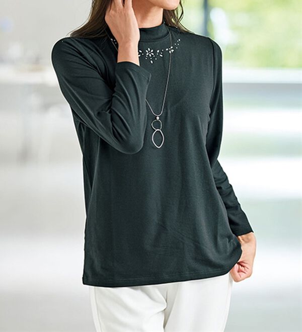 BELLUNA（ベルーナ）の「起毛カットソープリントジャケットアンサンブル（アンサンブル）」｜詳細画像