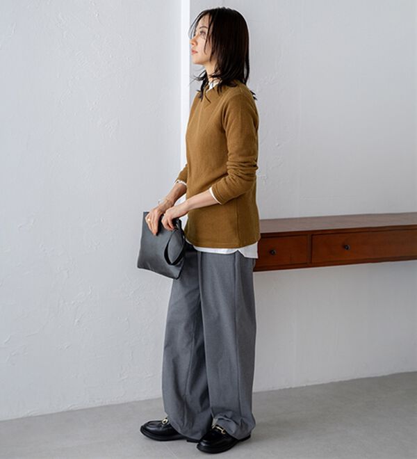 BELLUNA（ベルーナ）の「【静電気防止】ニットが苦手な方にも優しいプルオーバー（カットソー）」｜詳細画像