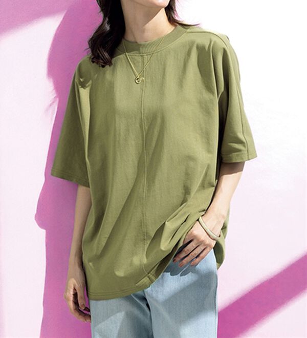 ルフラン（ルフラン）の「【４色組】機能付コットン天竺ドルマントップス（Tシャツ）」｜詳細画像