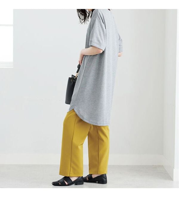 BELLUNA（ベルーナ）の「かのこ素材裾ラウンドチュニックワンピース（チュニックワンピース）」｜詳細画像