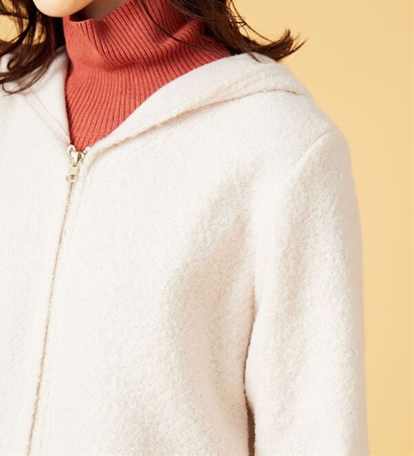 BELLUNA（ベルーナ）の「ボア素材フードデザインコート（ロングコート）」｜詳細画像