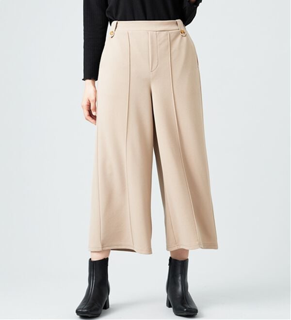 BELLUNA（ベルーナ）の「ツイルストレッチ素材ワイドパンツ（その他パンツ）」｜詳細画像