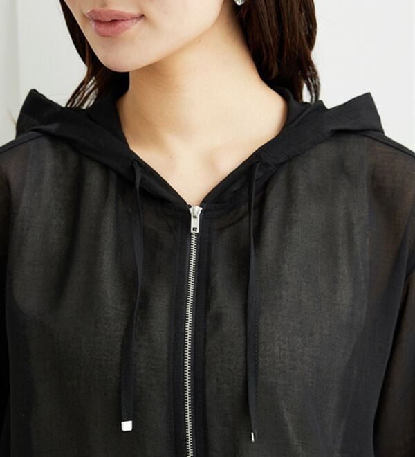 BELLUNA（ベルーナ）の「柔らかシアー素材フード付ブルゾン（ブルゾン）」｜詳細画像