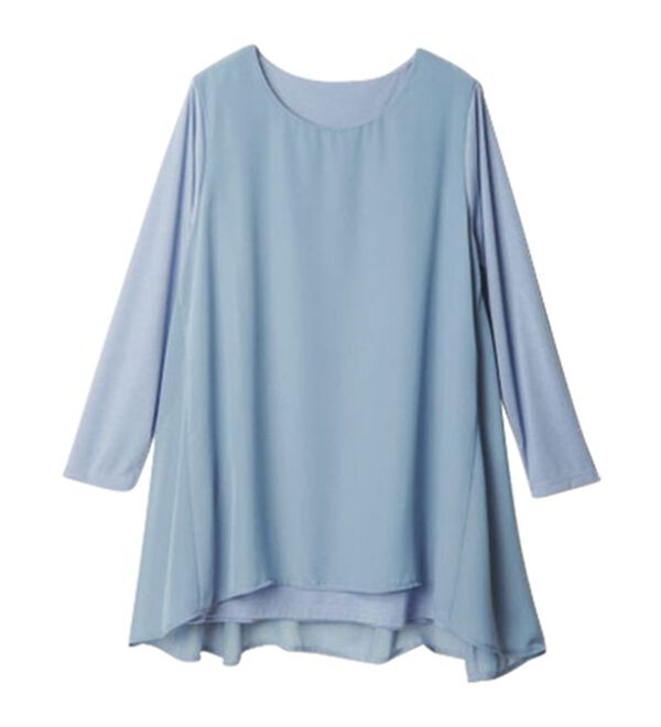 RANAN（ラナン）の「【裏微起毛】異素材切替チュニック（カットソー）」｜詳細画像