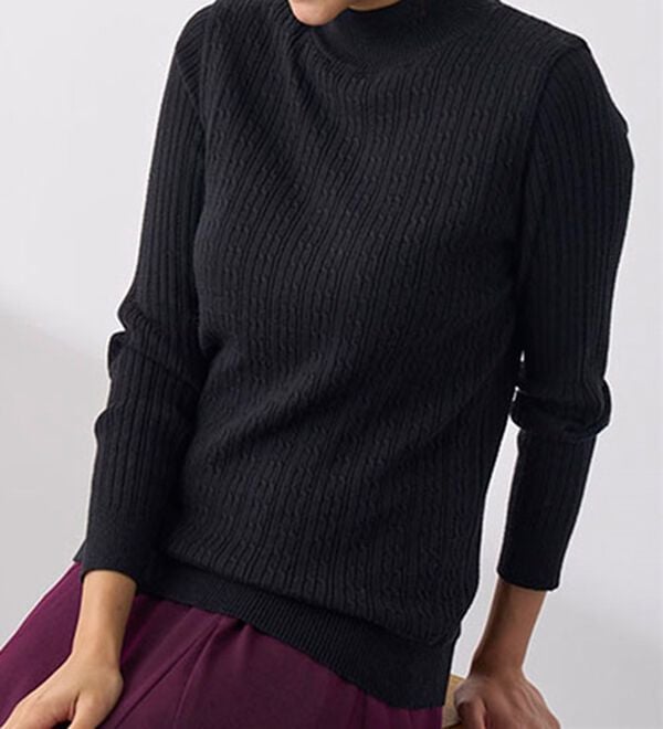 BELLUNA（ベルーナ）の「洗える！裏ベロアあったかセーター（ニット・セーター）」｜詳細画像