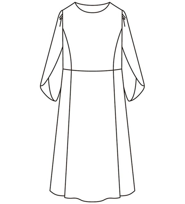 RANAN（ラナン）の「ひんやり！チューリップ袖フレアーワンピ－ス（ブラックフォーマル（喪服・礼服））」｜詳細画像