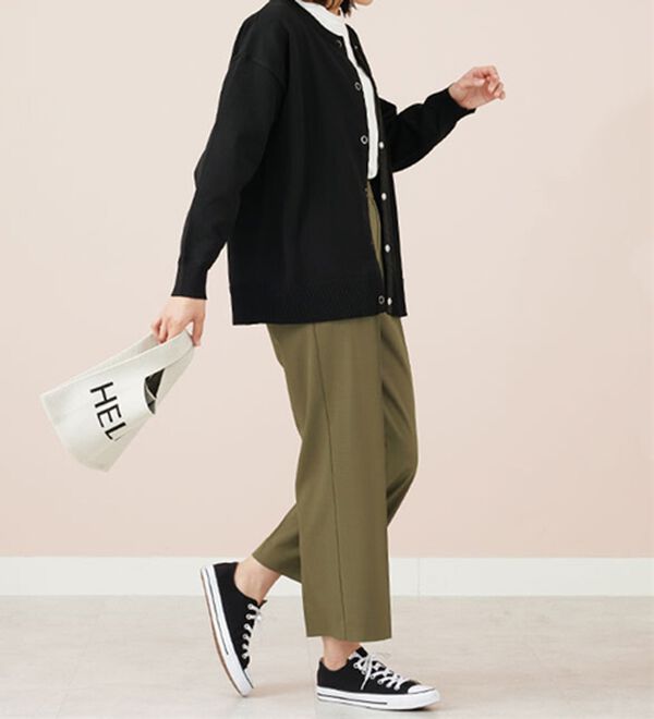 BELLUNA（ベルーナ）の「サラリ美脚見え！タック使いワイドパンツ（ワイドパンツ・ガウチョ）」｜詳細画像