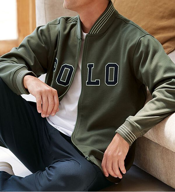 「＜ポロ・ビーシーエス＞裏起毛ダンボールニットブルゾン（メンズニット・セーター）」｜詳細画像