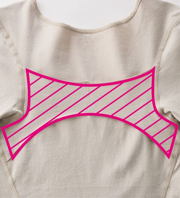 LAVIENNE（ラヴィエンヌ）の「スーッと猫背をケアするインナー５分袖（肌着・インナーウェア）」｜詳細画像