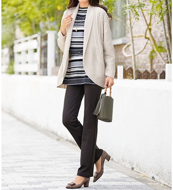 ルフラン（ルフラン）の「【４本組】日本製汚れもはじく。ハイテンションパンツ（フルレングスパンツ）」｜詳細画像