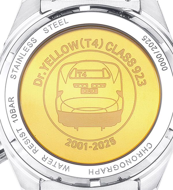 「９２３形　ドクターイエロー（Ｔ４）電波ソーラークロノグラフ（メンズ腕時計）」｜詳細画像