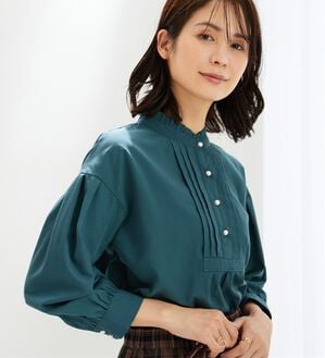 BELLUNA（ベルーナ）の「フリル衿パールボタン使いブラウス（ブラウス）」｜詳細画像