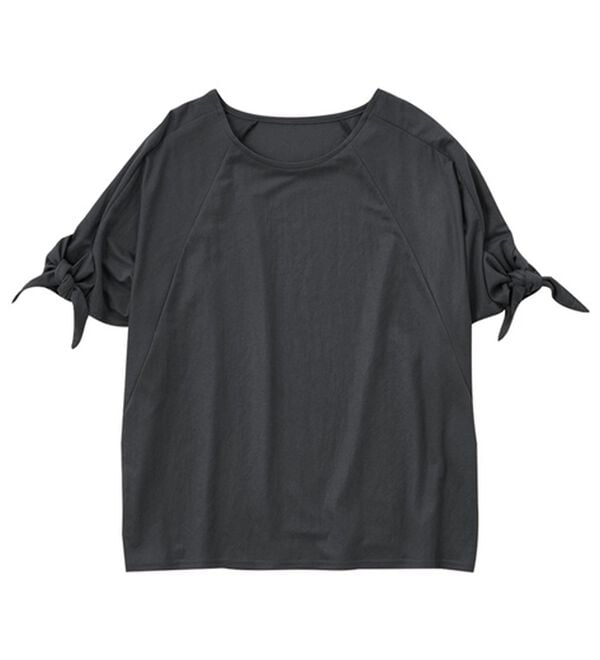 Viola e Viola（ヴィオラ エ ヴィオラ）の「ひんやり冷感袖リボントップス（カットソー）」｜詳細画像