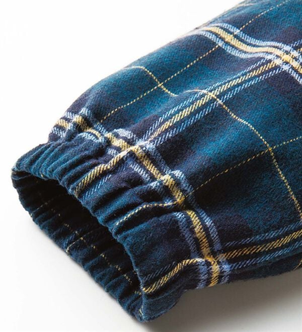 ルフラン（ルフラン）の「【２色組】ウール調チェック柄カフタン（ホームウェア）」｜詳細画像