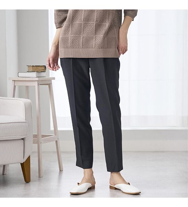 BELLUNA（ベルーナ）の「ヒンヤリ爽快！麻調ビンテージテーパードパンツ（テーパードパンツ）」｜詳細画像