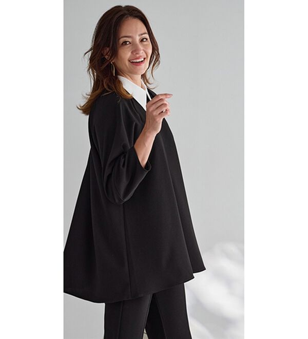 BELLUNA（ベルーナ）の「【セットアップ対応】色褪せにくい黒！ストレートパンツ（フルレングスパンツ）」｜詳細画像