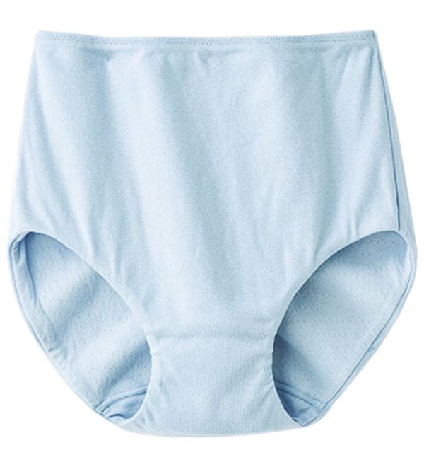 LAVIENNE（ラヴィエンヌ）の「綿１００％ガーゼ調二重仕立てショーツ（ショーツ）」｜サックス