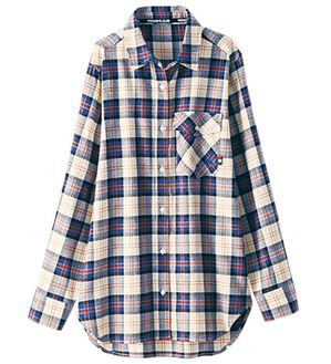 BELLUNA（ベルーナ）の「＜ＰＥＲＳＯＮ&rsquo;Ｓ　ＣＬＵＢ＞ビエラ起毛素材チェックシャツ（シャツ）」｜オフ白&times;ネイビー系