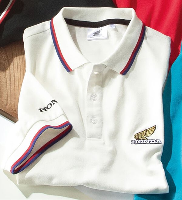 「＜ＨＯＮＤＡ＞ドライ鹿の子ポロシャツ（メンズポロシャツ）」｜ホワイト