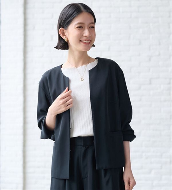 Viola e Viola（ヴィオラ エ ヴィオラ）の「洗える！多機能２点セットアップ＜Ｍ～５Ｌ＞（パンツスーツ）」｜詳細画像