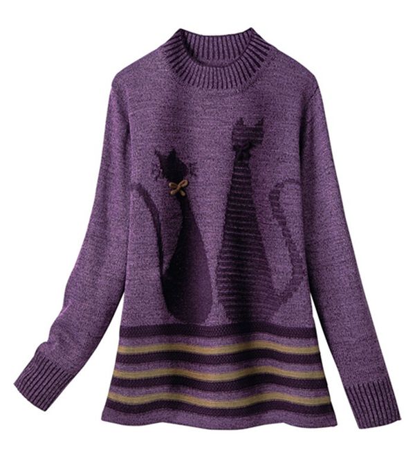 ルフラン（ルフラン）の「【３色組】ハイネックデザインセーター＜モネリ＞（ニット・セーター）」｜詳細画像