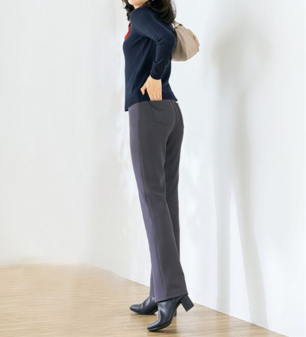 ルフラン（ルフラン）の「【３本組】日本製　上質仕立て・ぬくもり裏ファーパンツ（フルレングスパンツ）」｜詳細画像