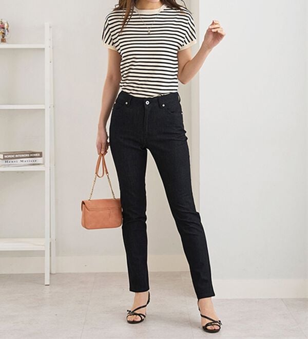 BELLUNA（ベルーナ）の「ヒンヤリ冷感！ライトオンスジーンズ（フルレングスパンツ）」｜詳細画像