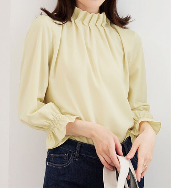 BELLUNA（ベルーナ）の「着脱楽々！タックデザインブラウス（ブラウス）」｜詳細画像