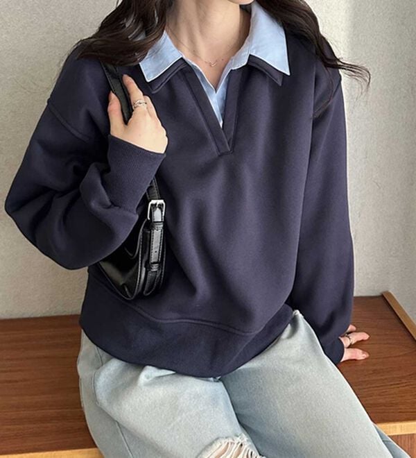 GeeRA（ジーラ）の「ダブル衿スウェット（トレーナー・スウェット）」｜詳細画像