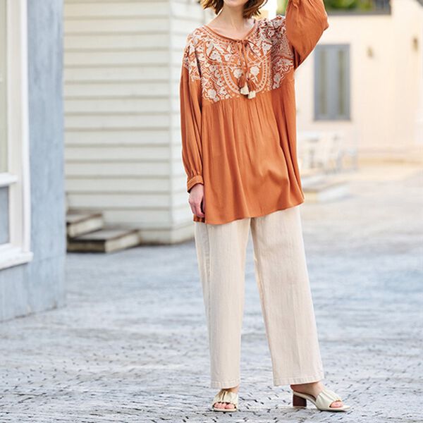 RANAN（ラナン）の「楊柳刺しゅうブラウス（ブラウス）」｜詳細画像