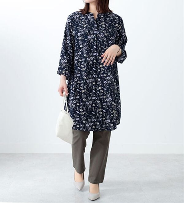 BELLUNA（ベルーナ）の「レーヨンプリントポケット使いワンピース（プリントワンピース）」｜詳細画像