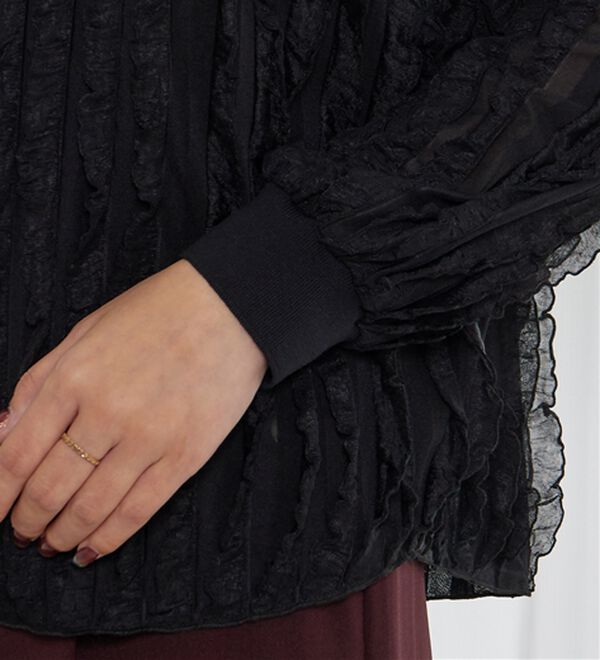 BELLUNA（ベルーナ）の「フリルジャカード素材プルオーバー（カットソー）」｜詳細画像