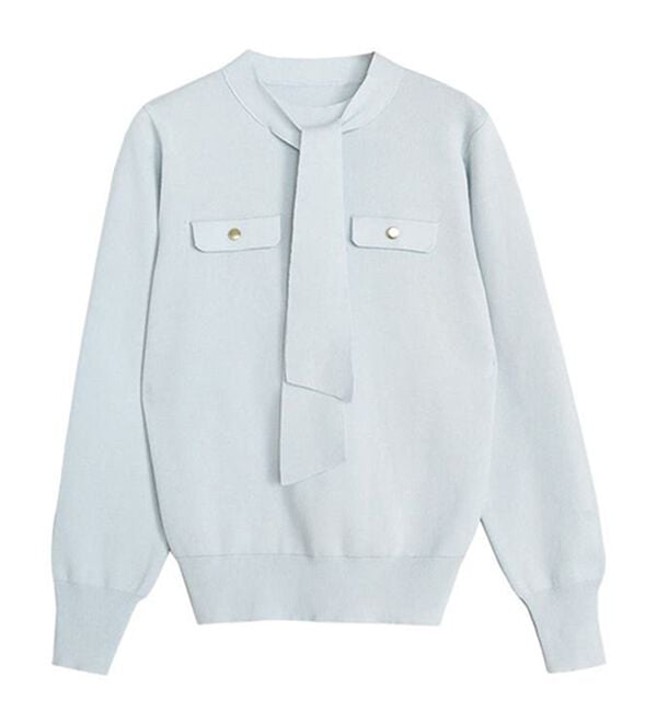 Pierrot（ピエロ）の「ボウタイポケットニット（ニット・セーター）」｜詳細画像