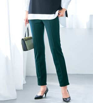 VINNO（ヴィノ）の「＜日本製＞カイロポケット付・蓄熱ストレッチパンツ（フルレングスパンツ）」｜モスグリーン