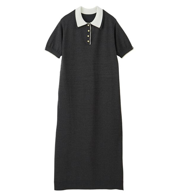 RANAN（ラナン）の「ダブルカラーポロニットワンピース（その他ワンピース）」｜詳細画像