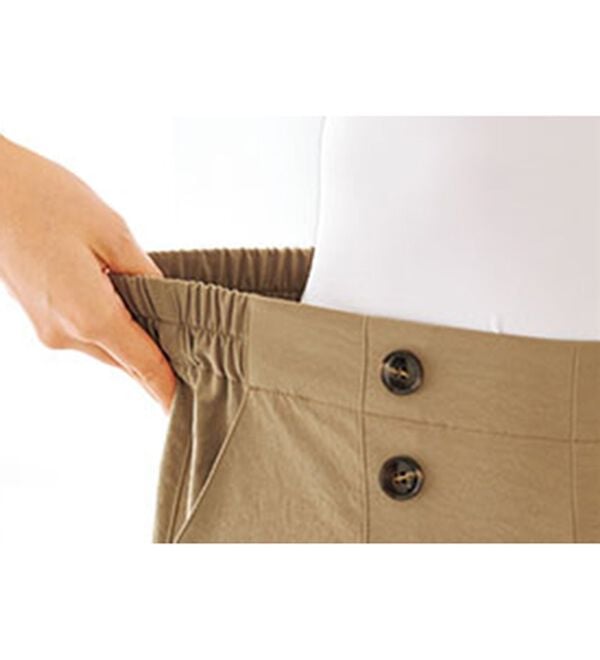 BELLUNA（ベルーナ）の「サラもち！快適ビンテージ調素材ワイドパンツ（ワイドパンツ・ガウチョ）」｜詳細画像