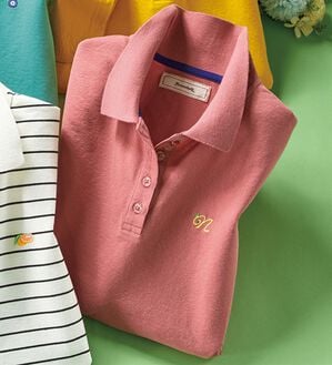 ルフラン（ルフラン）の「さらっとアクティブポロシャツ（ポロシャツ）」｜ピンク