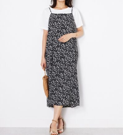 BELLUNA（ベルーナ）の「【2点セット】花柄プリントキャミワンピースアンサンブル（プリントワンピース）」